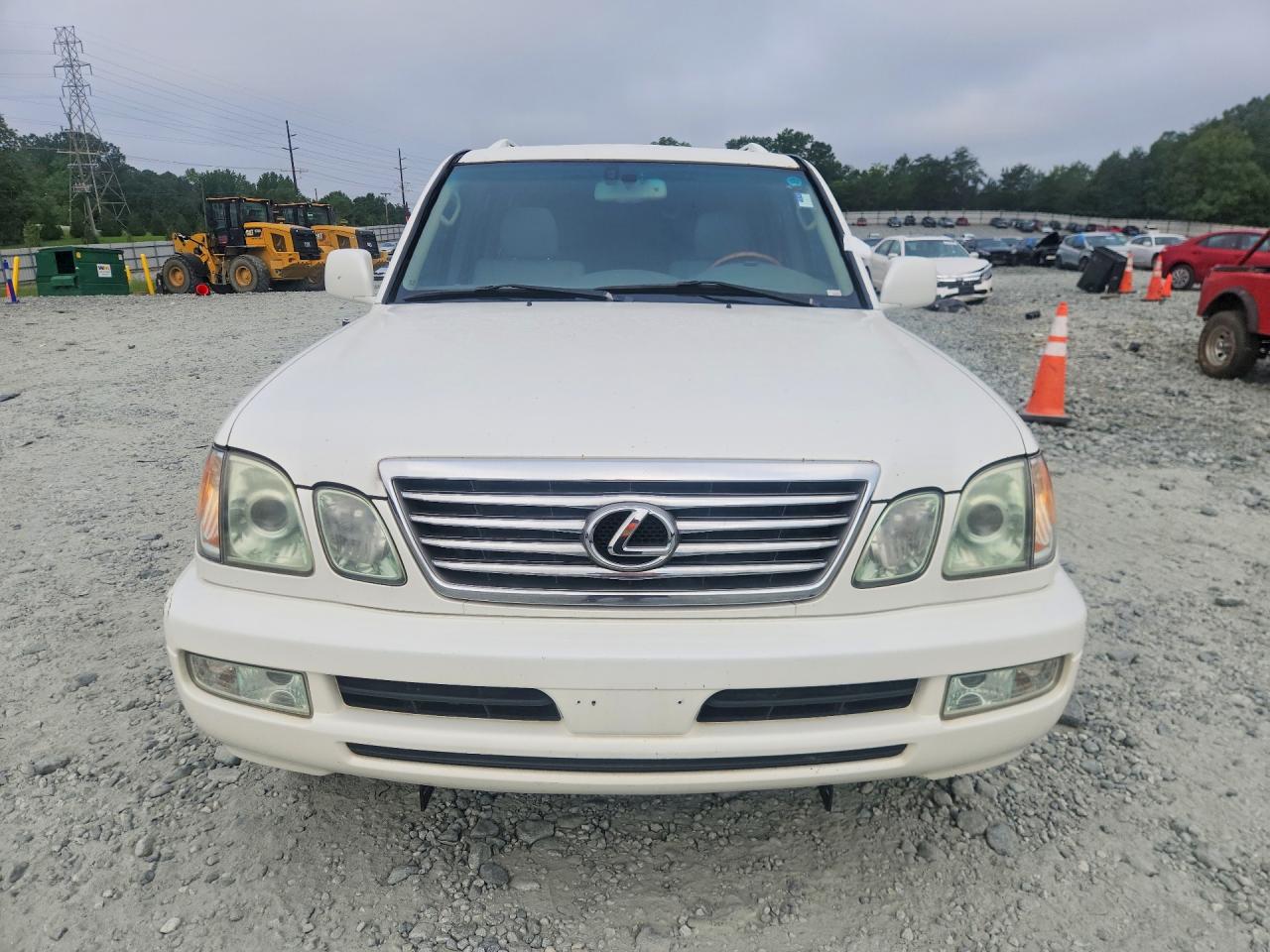 2007 Lexus Lx 470 White vin: JTJHT00W074020571