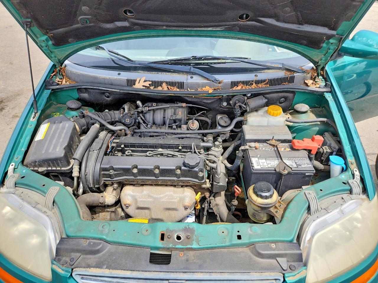 2004 Chevrolet Aveo Green vin: KL1TD52684B208662