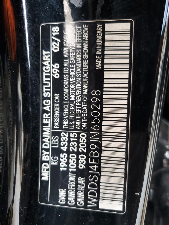 2018 Mercedes-benz Cla 250 Black vin: WDDSJ4EB9JN650298
