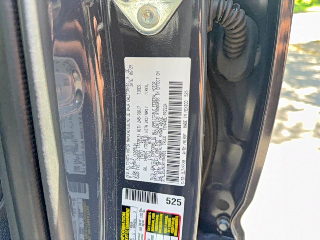 2025 Toyota Tacoma Sr5 Gray vin: 3TMLB5JN3SM154801