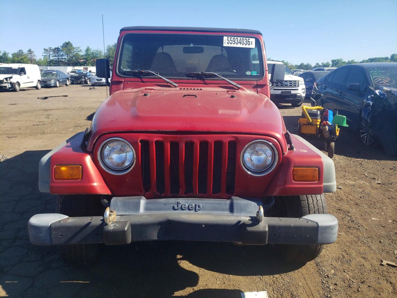 1999 Jeep Wrangler / Tj Sport Red vin: 1J4FY19SXXP412810