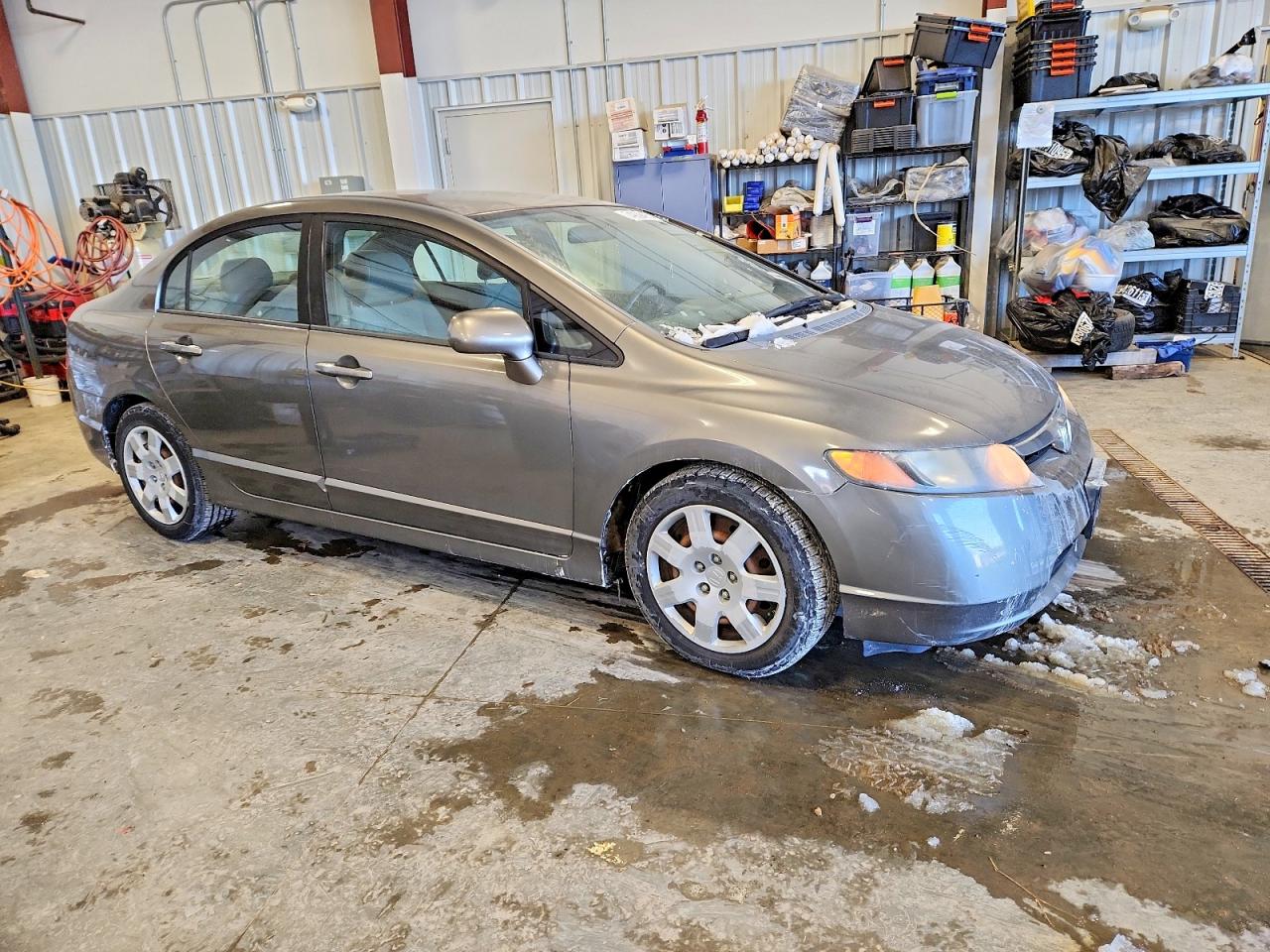 2008 Honda Civic Lx Gray vin: 1HGFA16548L020697