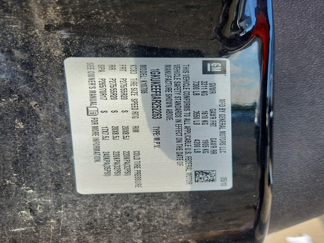2010 Gmc Yukon Denali Black vin: 1GKUKEEF8AR252263