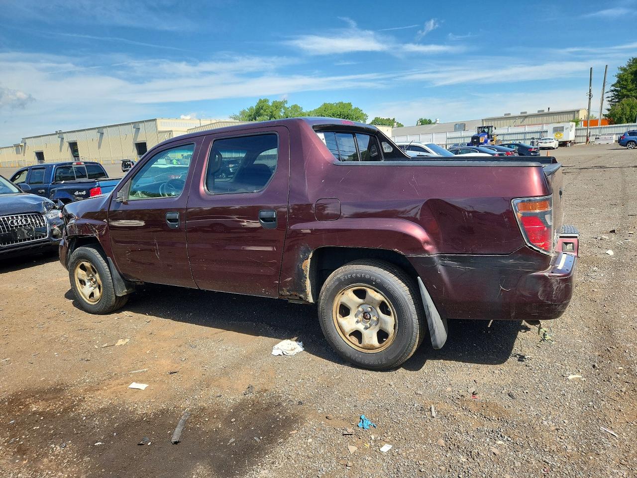 2008 Honda Ridgeline Rt Burgundy vin: 2HJYK16238H518067