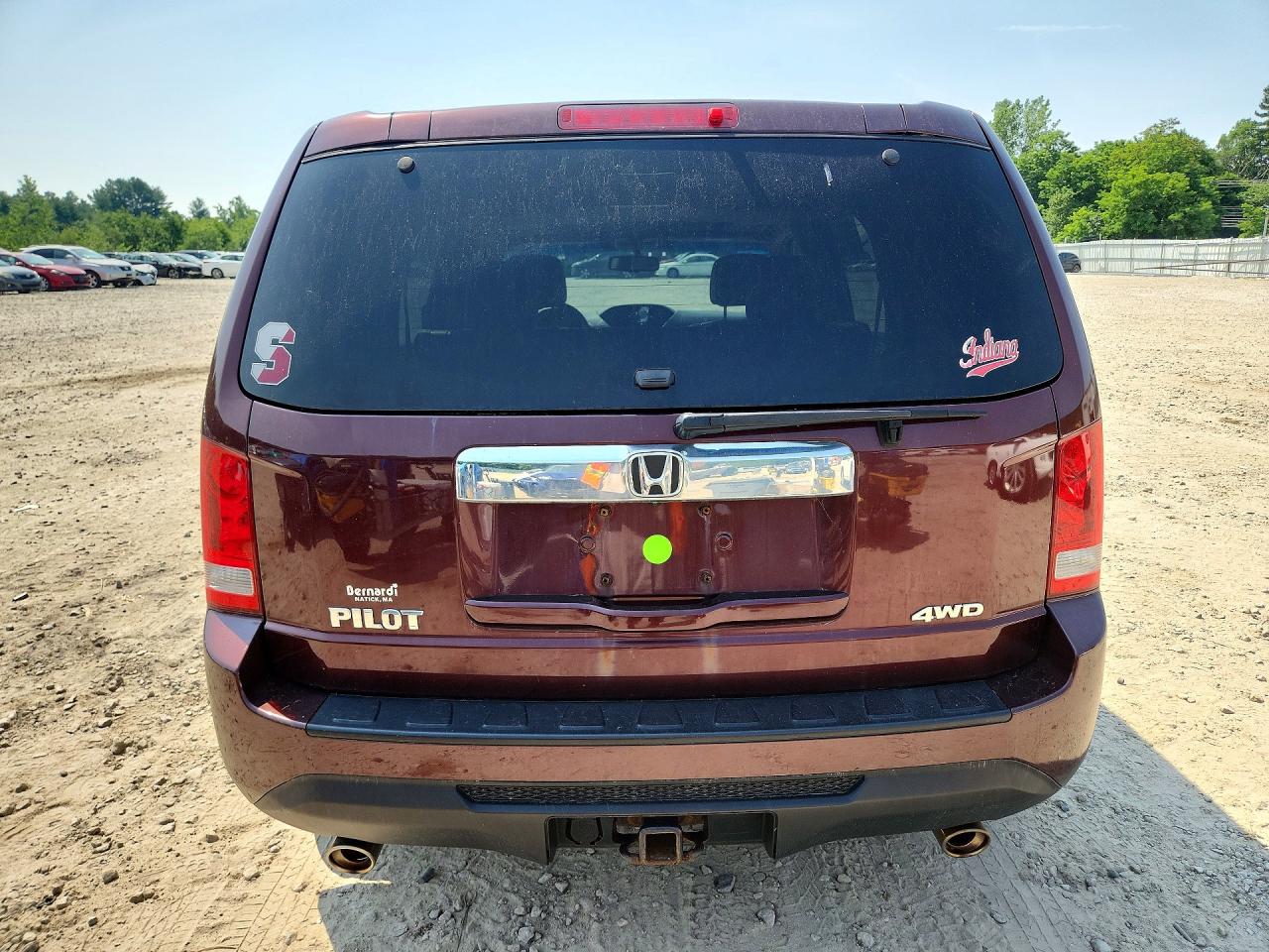 2013 Hond Pilot Burgundy vin: 5FNYF4H55DB021703
