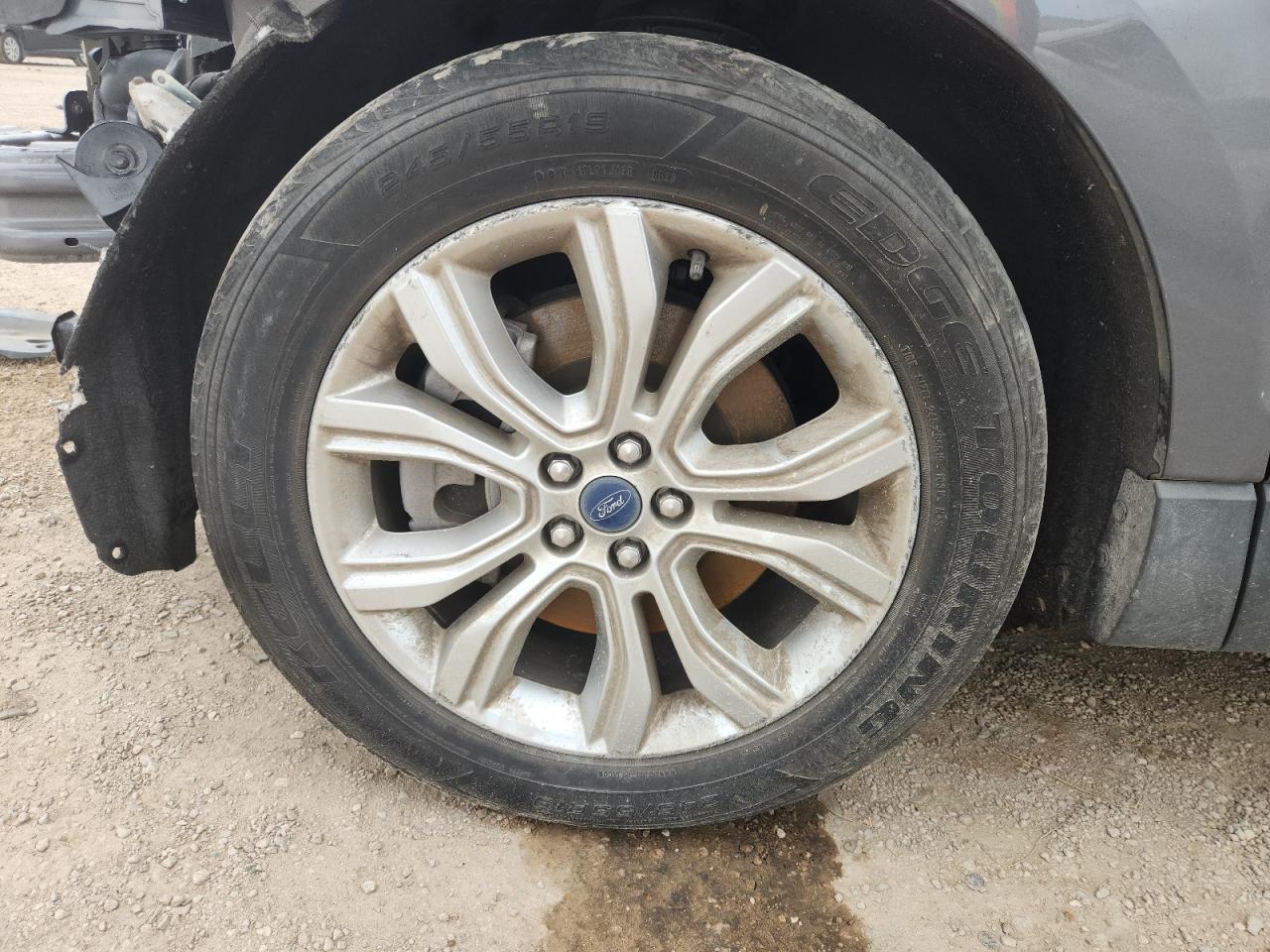2022 Ford Edge Titanium Gray vin: 2FMPK4K93NBA32891 Damage: Left Front Wheel, Curb Rash, > 12 Inches