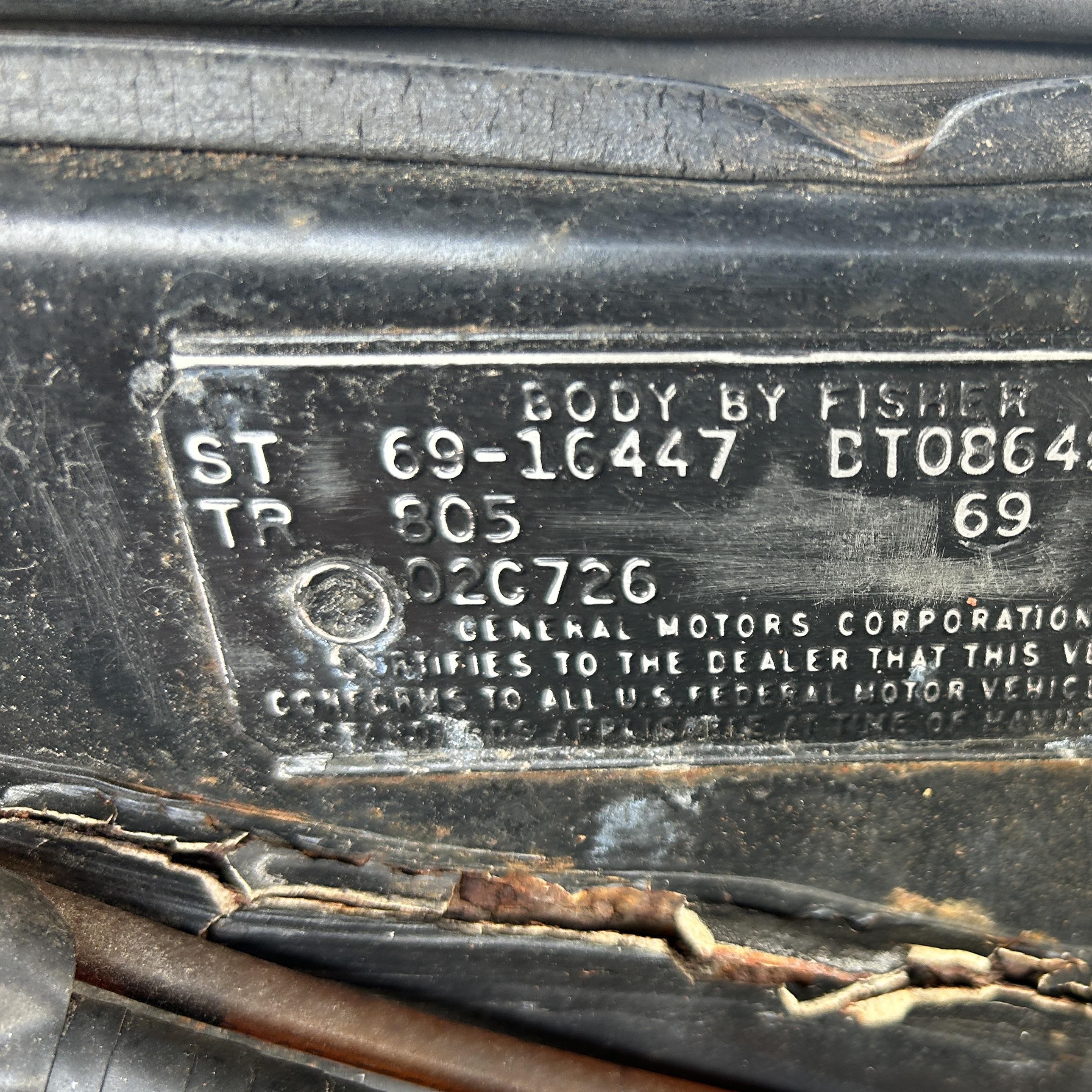 1969 Chevrolet Impala   Gray vin: 164479R052429    