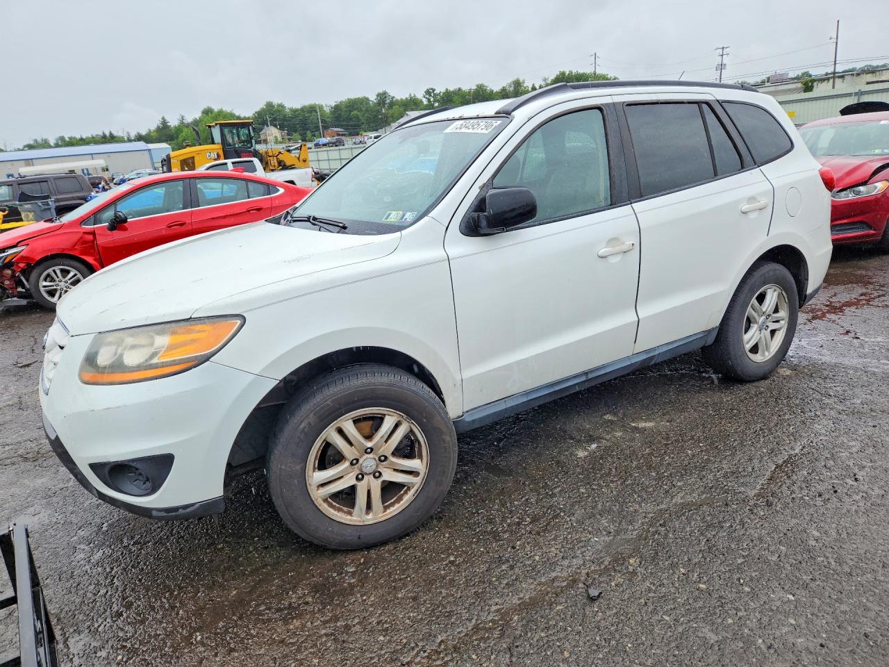 2010 Hyundai Santa Fe Gls White vin: 5NMSG3AB3AH388901