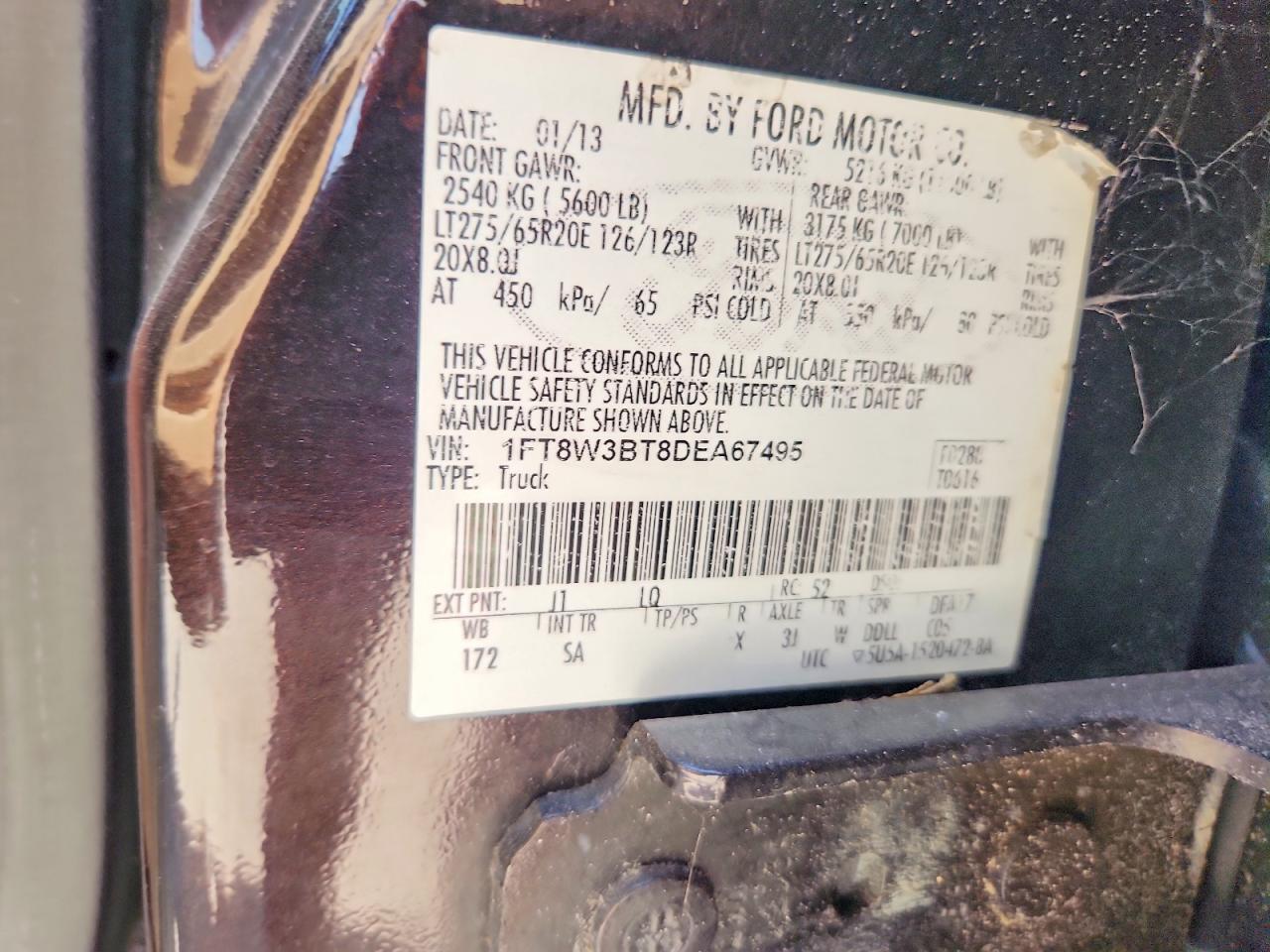 2013 Ford F350 Super Duty Brown vin: 1FT8W3BT8DEA67495