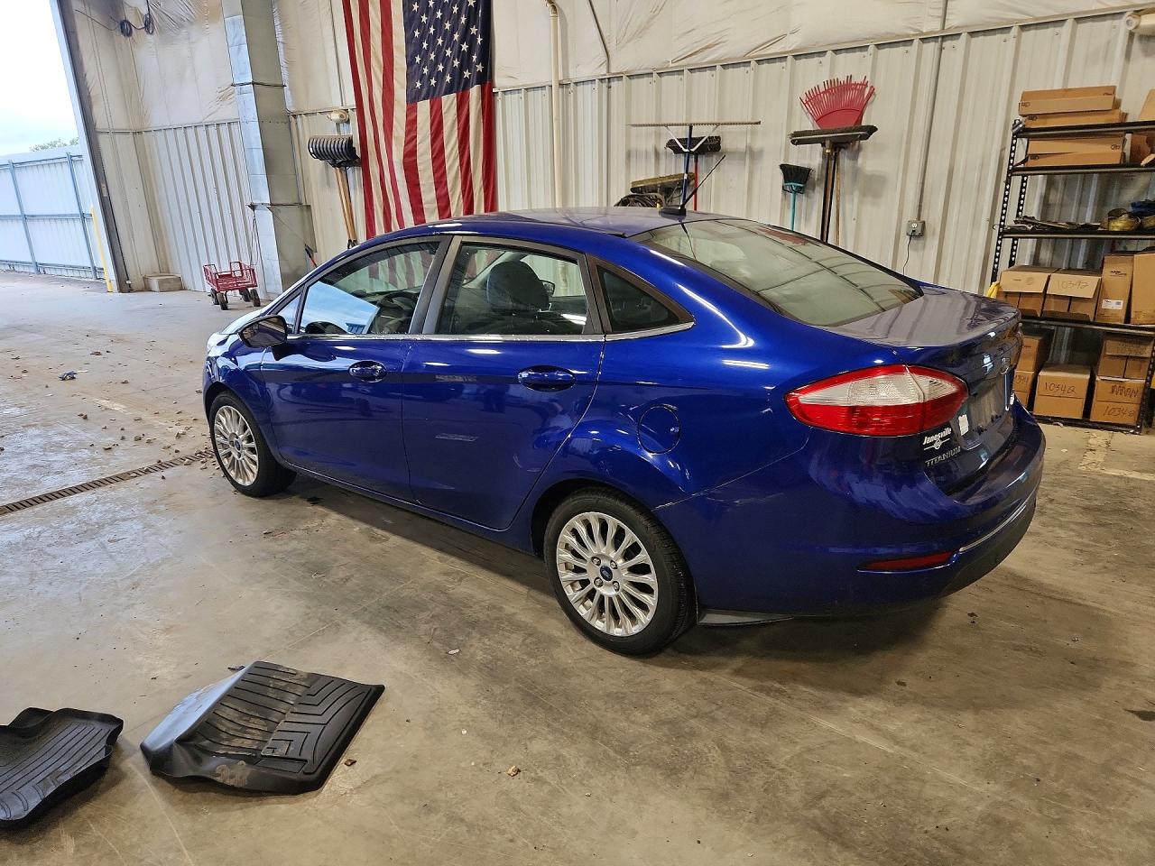 2014 Ford Fiesta Sedan Blue vin: 3FADP4CJ2EM243408