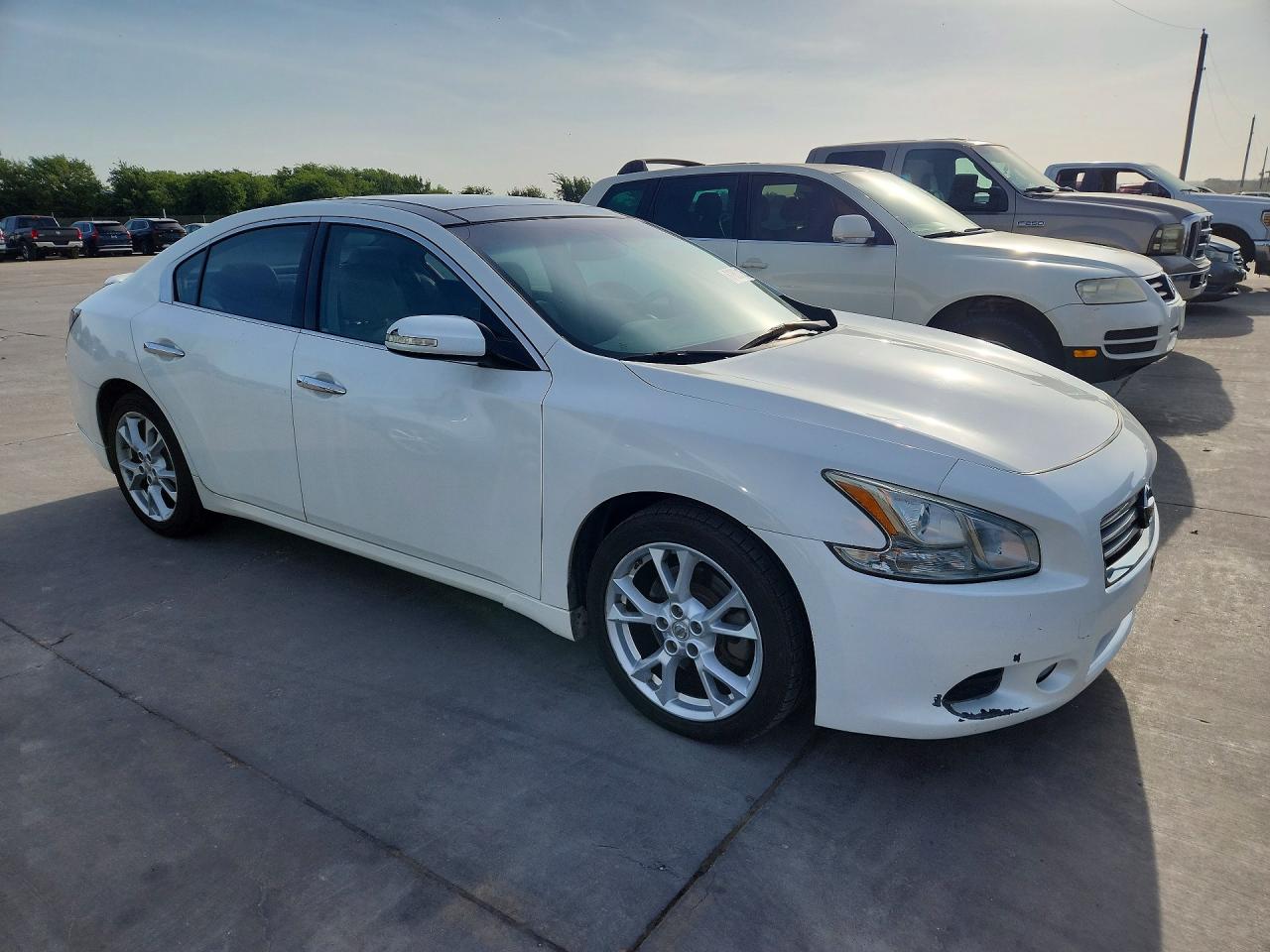 2012 Nissan Maxima 3.5 S Белый vin: 1N4AA5APXCC863732