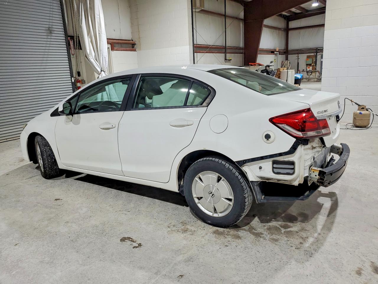 2013 Honda Civic Natural Gas White vin: 19XFB5F59DE000385