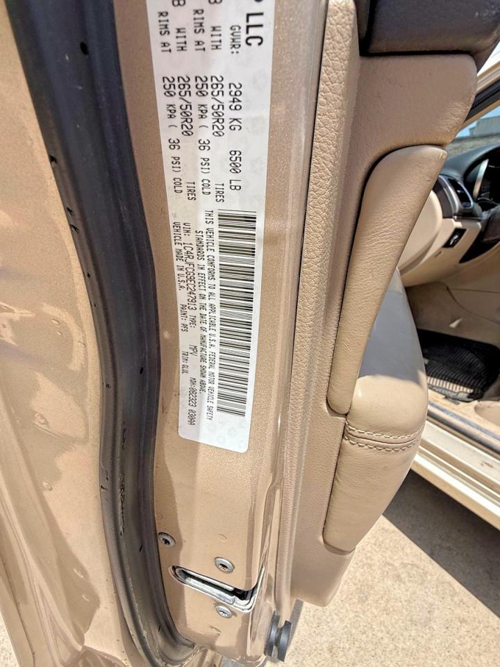 2012 Jeep Grand Cherokee Overland Gold vin: 1C4RJFCG9EC247913