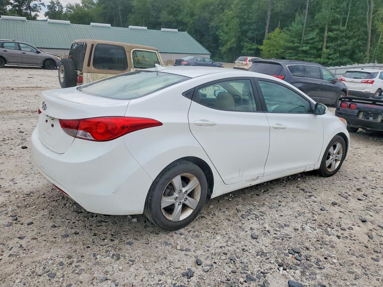 2013 Hyundai Elantra Gls White vin: 5NPDH4AE1DH346644