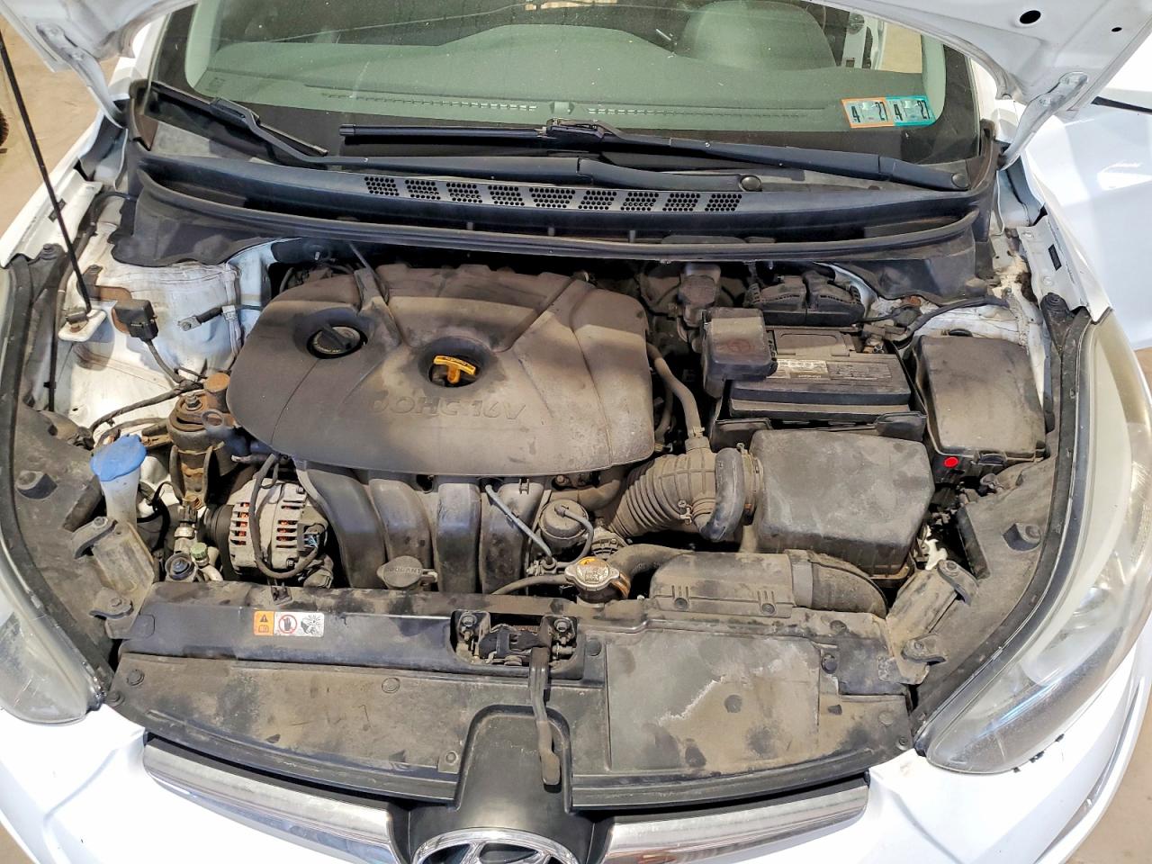 2015 Hyundai Elantra Se White vin: 5NPDH4AE0FH643746