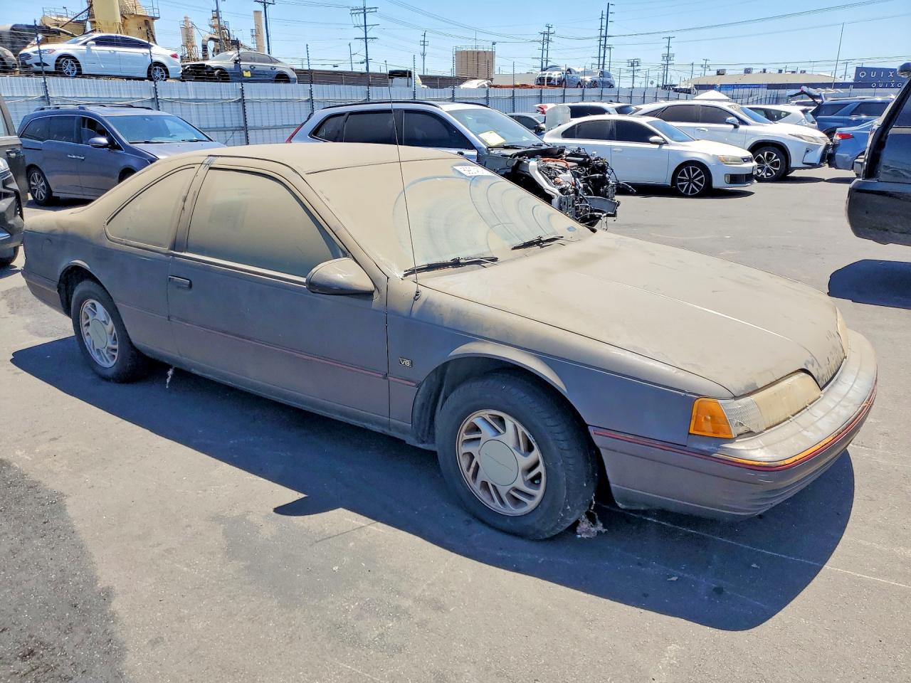 1991 Ford Thunderbird Серый vin: 1FAPP60T3MH177274