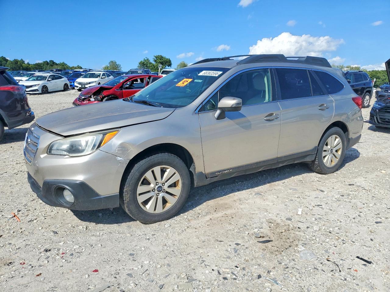 2015 Subaru Outback 2.5i Premium Silver vin: 4S4BSAFC5F3325272