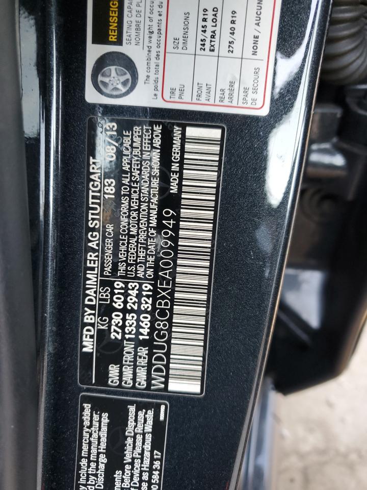 2014 Mercedes-benz S 550 Black vin: WDDUG8CBXEA009949