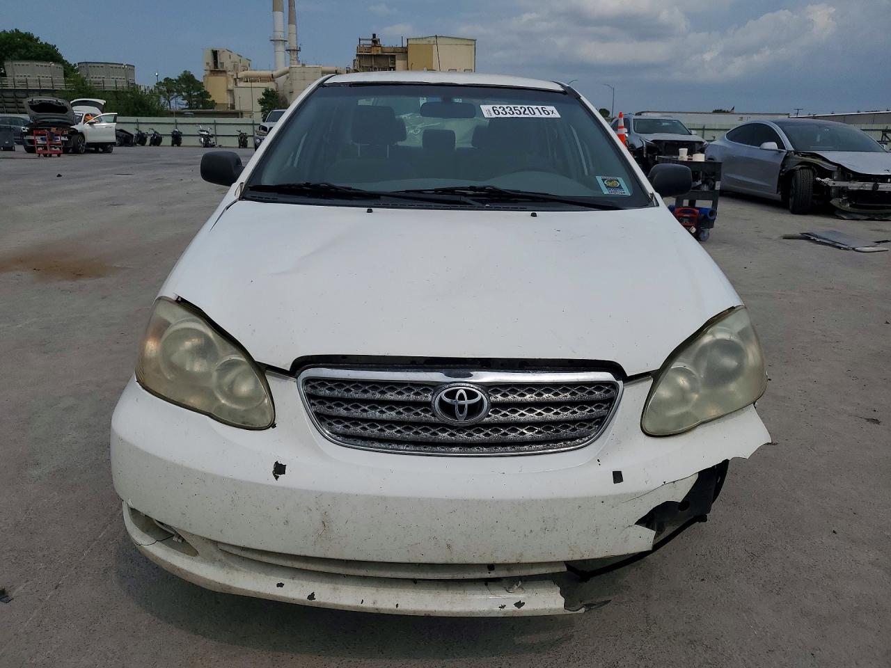 2007 Toyota Corolla Ce White vin: JTDBR32E570122629
