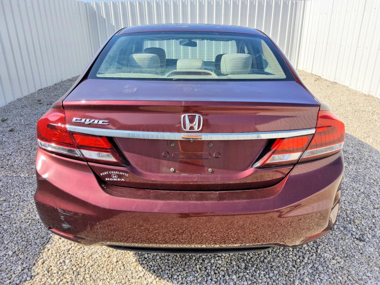 2015 Honda Civic Lx Burgundy vin: 19XFB2F50FE093539