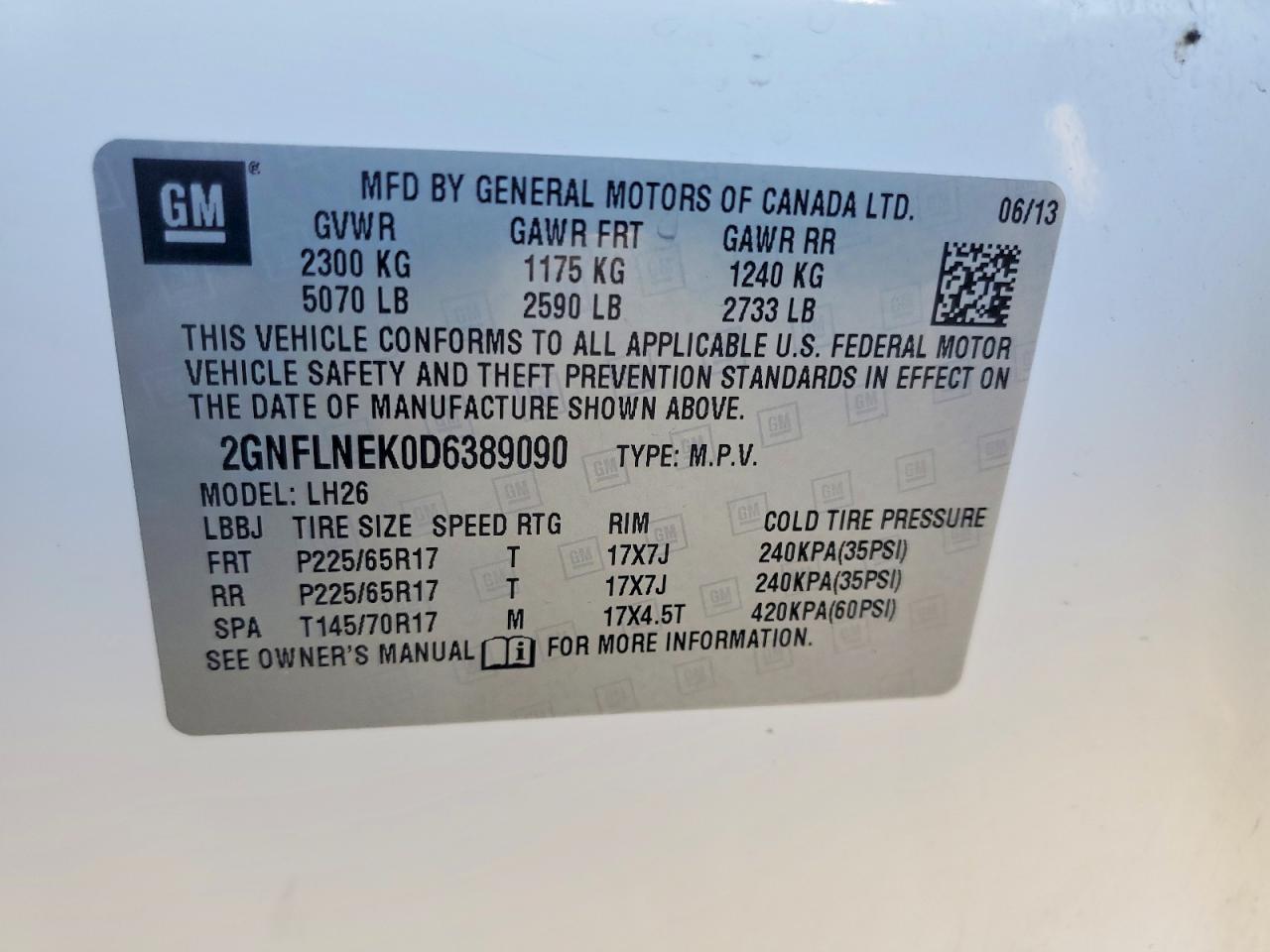 2013 Chevrolet Equinox Lt White vin: 2GNFLNEK0D6389090