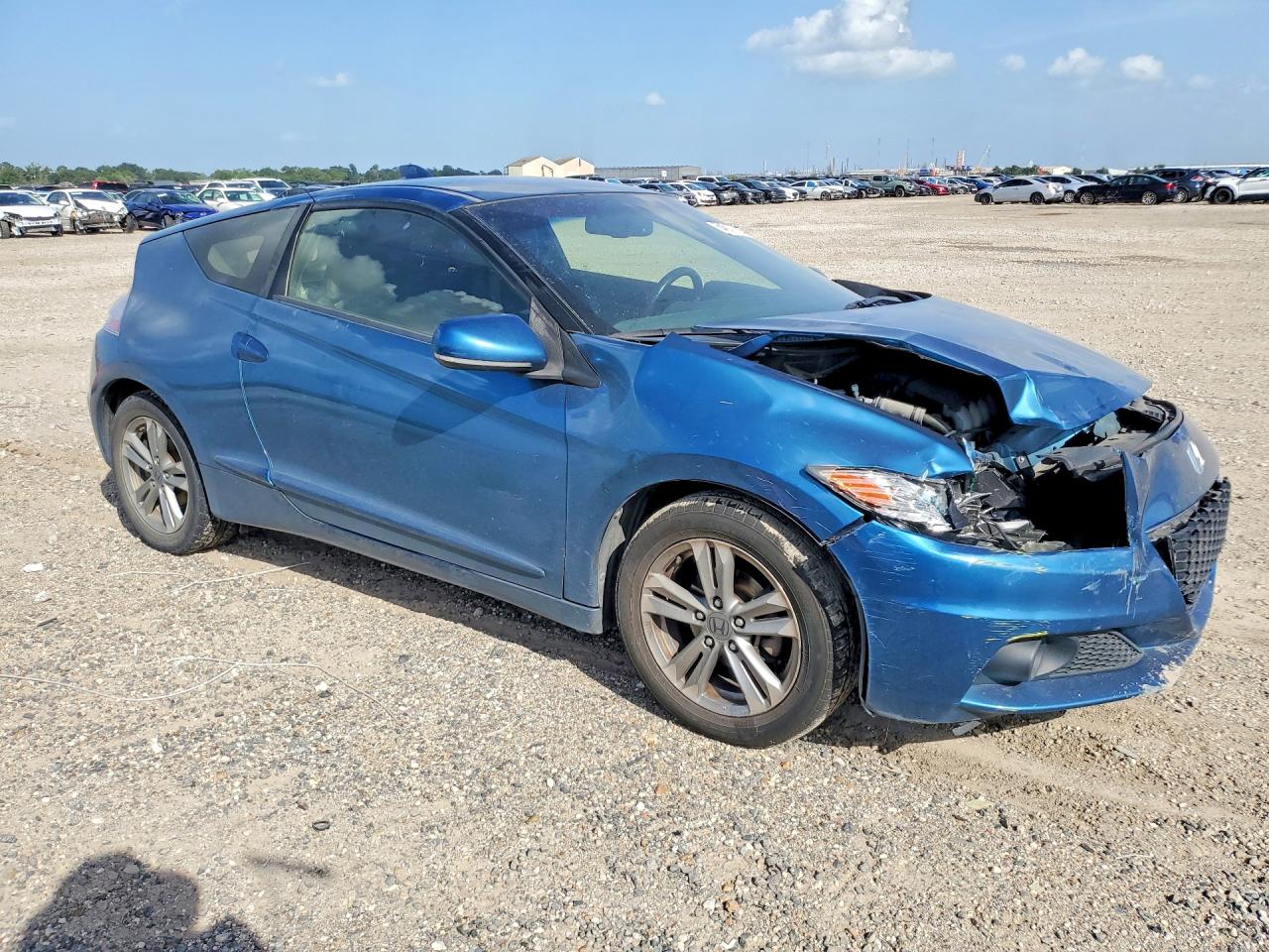 2013 Honda Cr-z Ex Blue vin: JHMZF1D69DS000596
