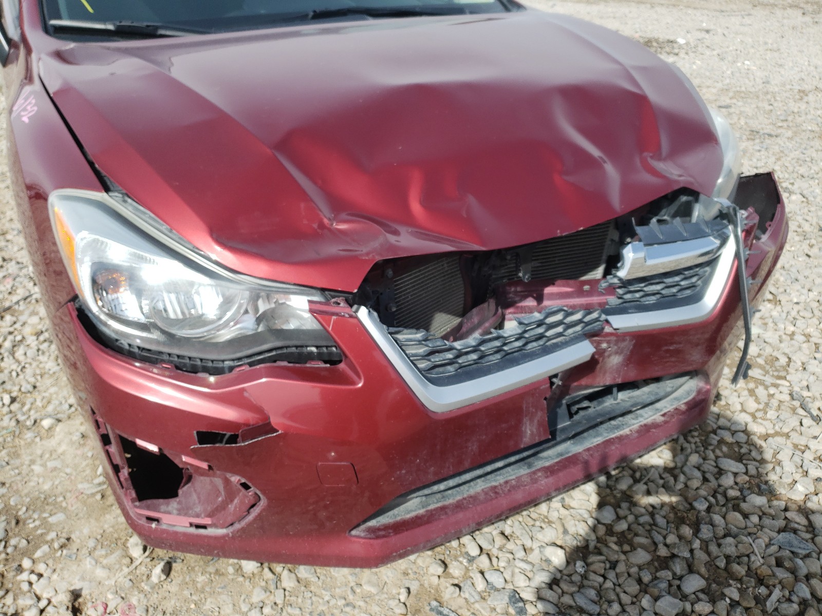 2013 Subaru Impreza Premium Red vin: JF1GPAC65D2849055
