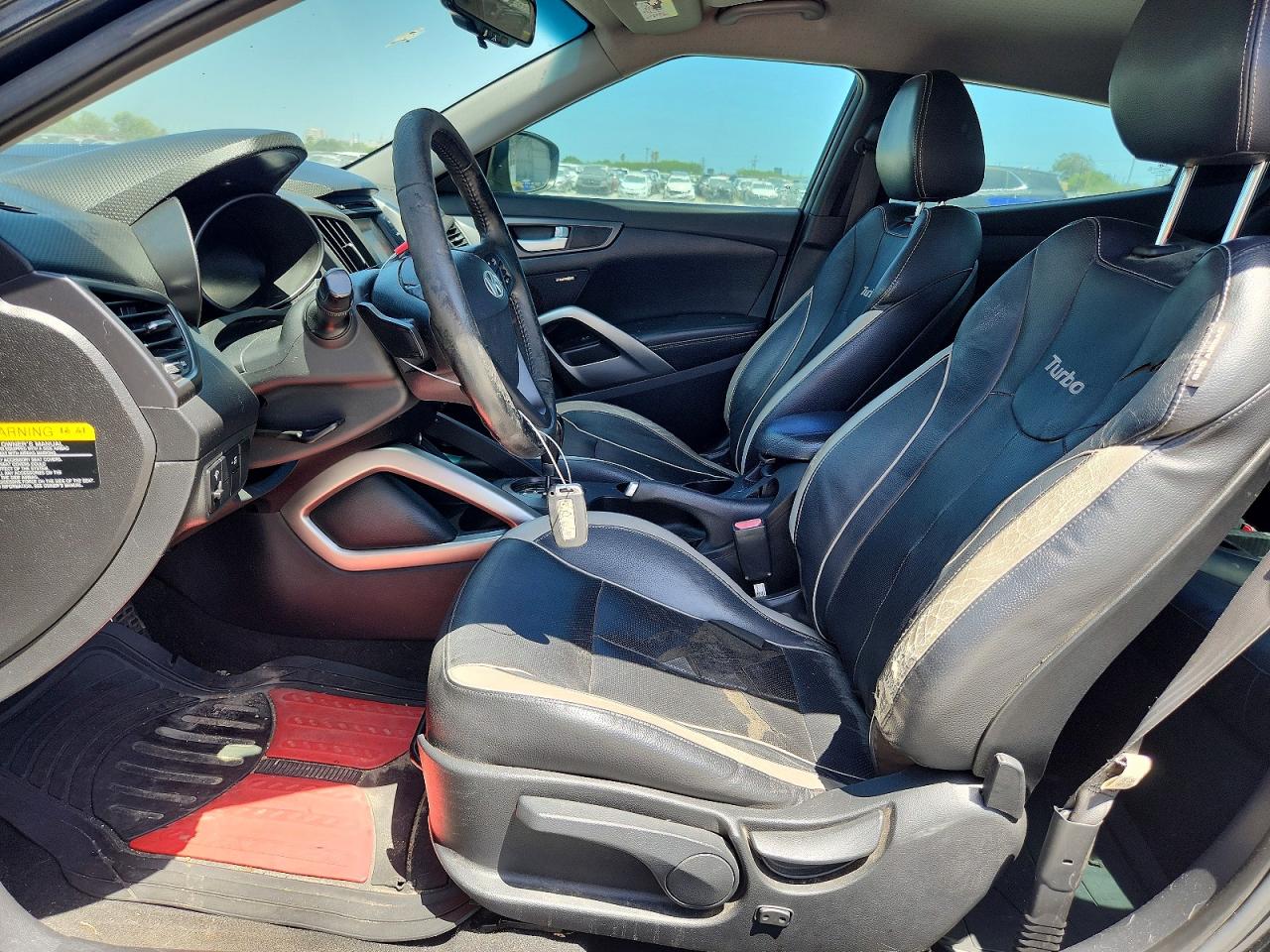 2013 Hyundai Veloster Turbo Black vin: KMHTC6AE2DU102573