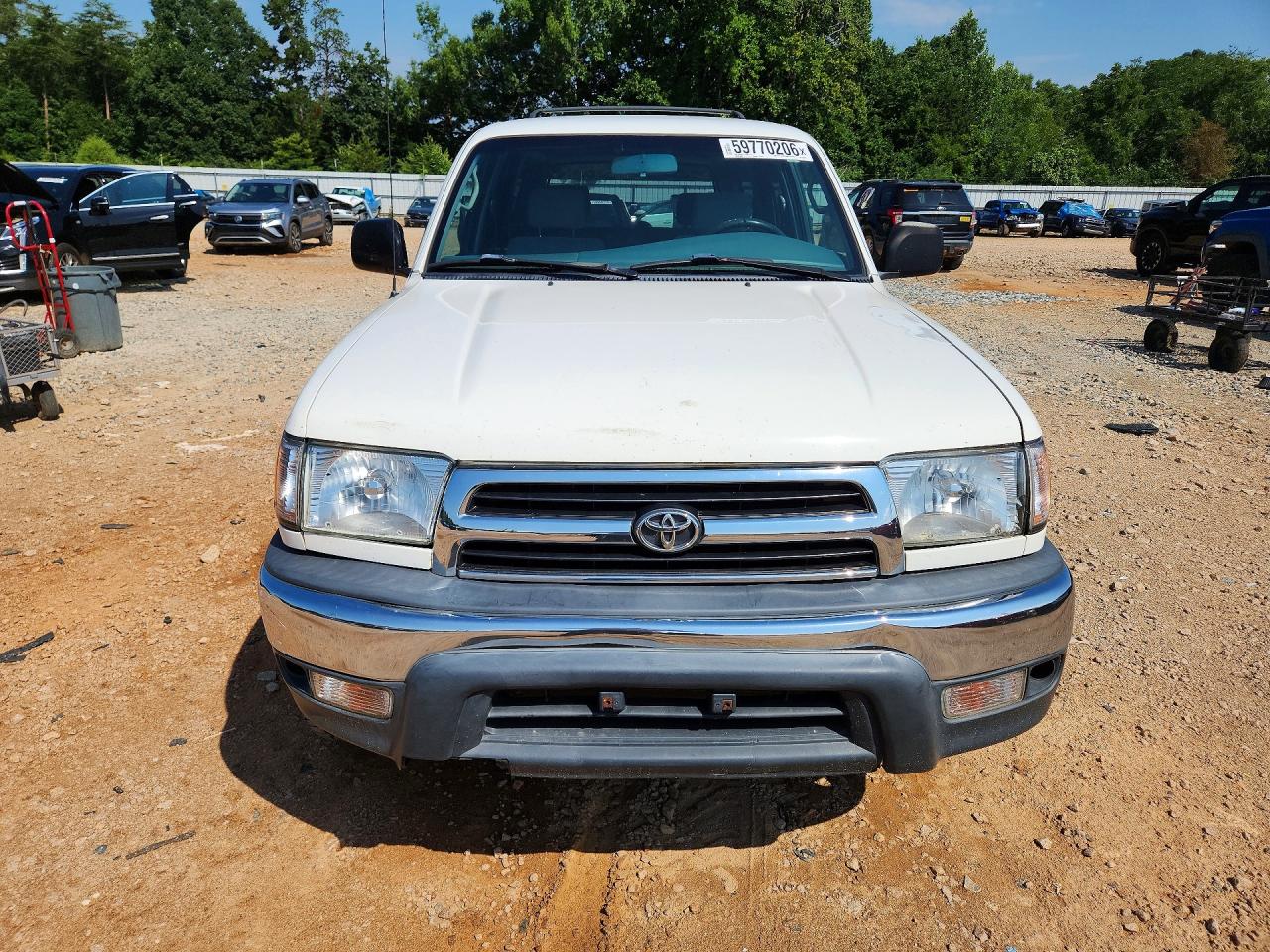 2000 Toyota 4runner Base White vin: JT3GM84RXY0065657