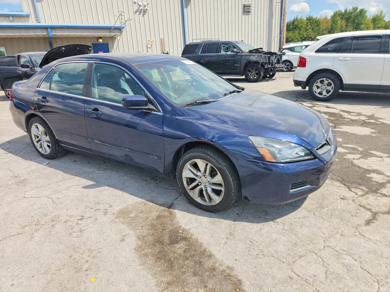 2007 Honda Accord Ex Синий vin: 1HGCM56817A094665