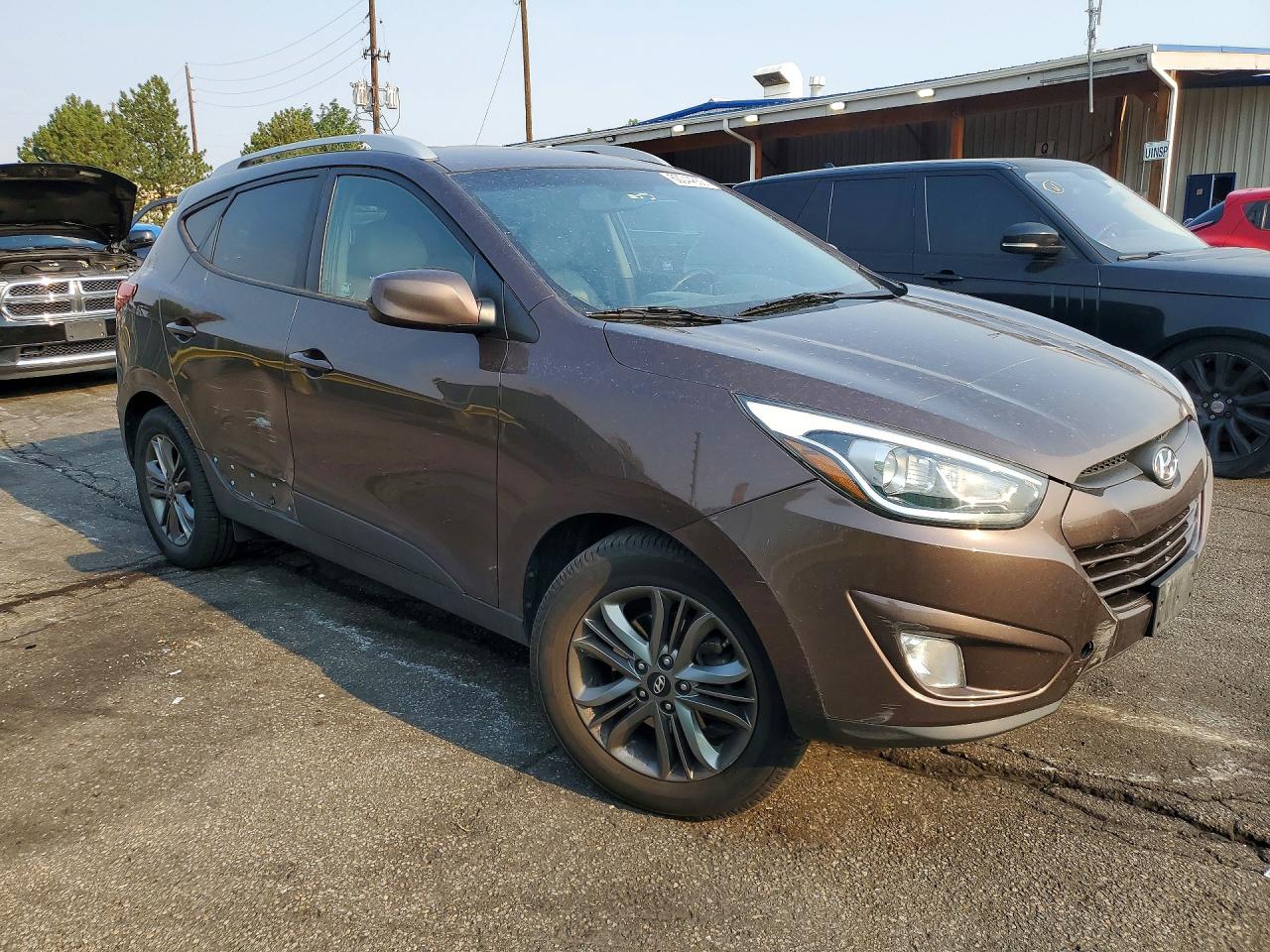 2014 Hyundai Tucson Se Brown vin: KM8JUCAG0EU789994