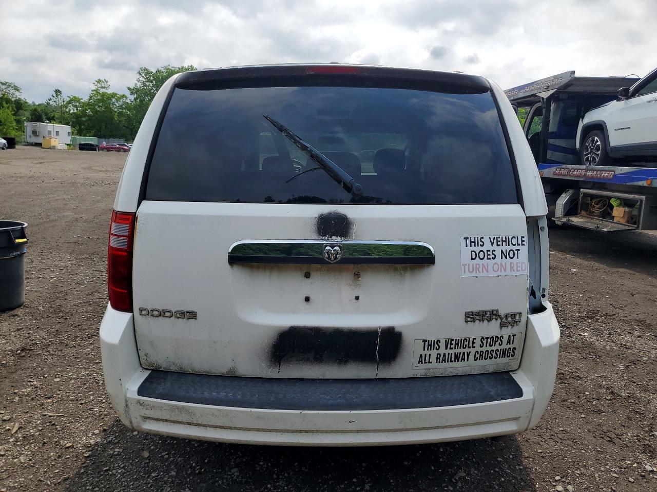 2010 Dodge Grand Caravan Sxt White vin: 2D4RN5D11AR459427