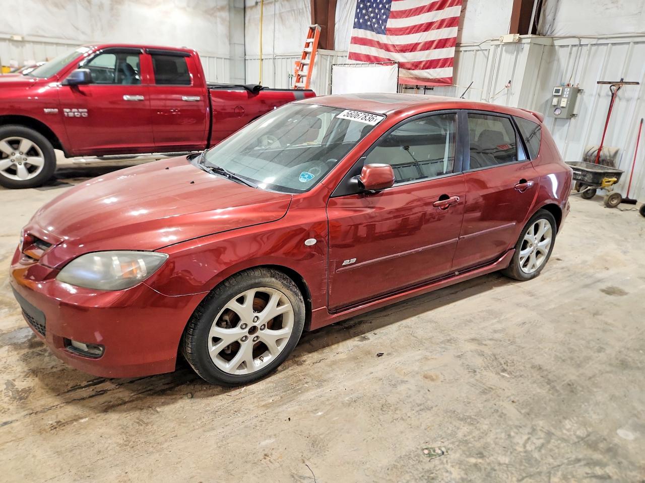 2008 Mazda 3 Hatchback Red vin: JM1BK343381119286