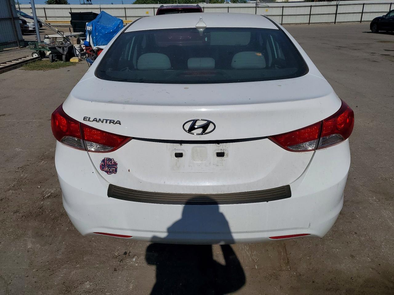 2013 Hyundai Elantra Gls White vin: 5NPDH4AEXDH453403