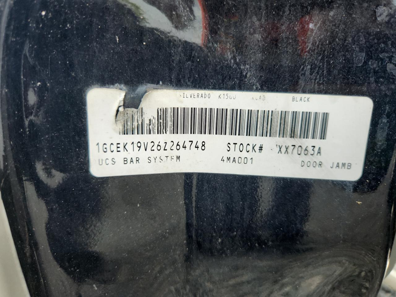 2006 Chevrolet Silverado K1500 Black vin: 1GCEK19V26Z264748