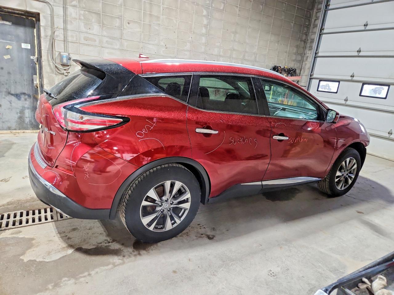 2015 Nissan Murano Sl Maroon vin: 5N1AZ2MH6FN242904
