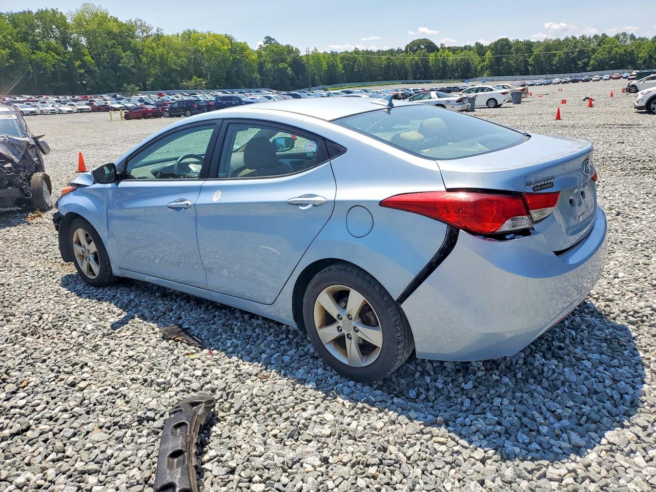 2012 Hyundai Elantra Gls Blue vin: KMHDH4AE6CU232624