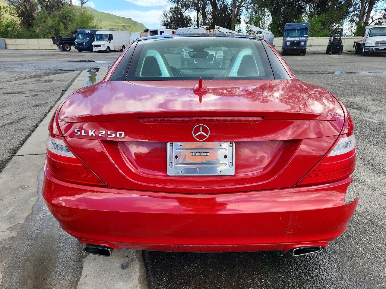 2012 Mercedes-benz Slk 250 Red vin: WDDPK4HA4CF034818