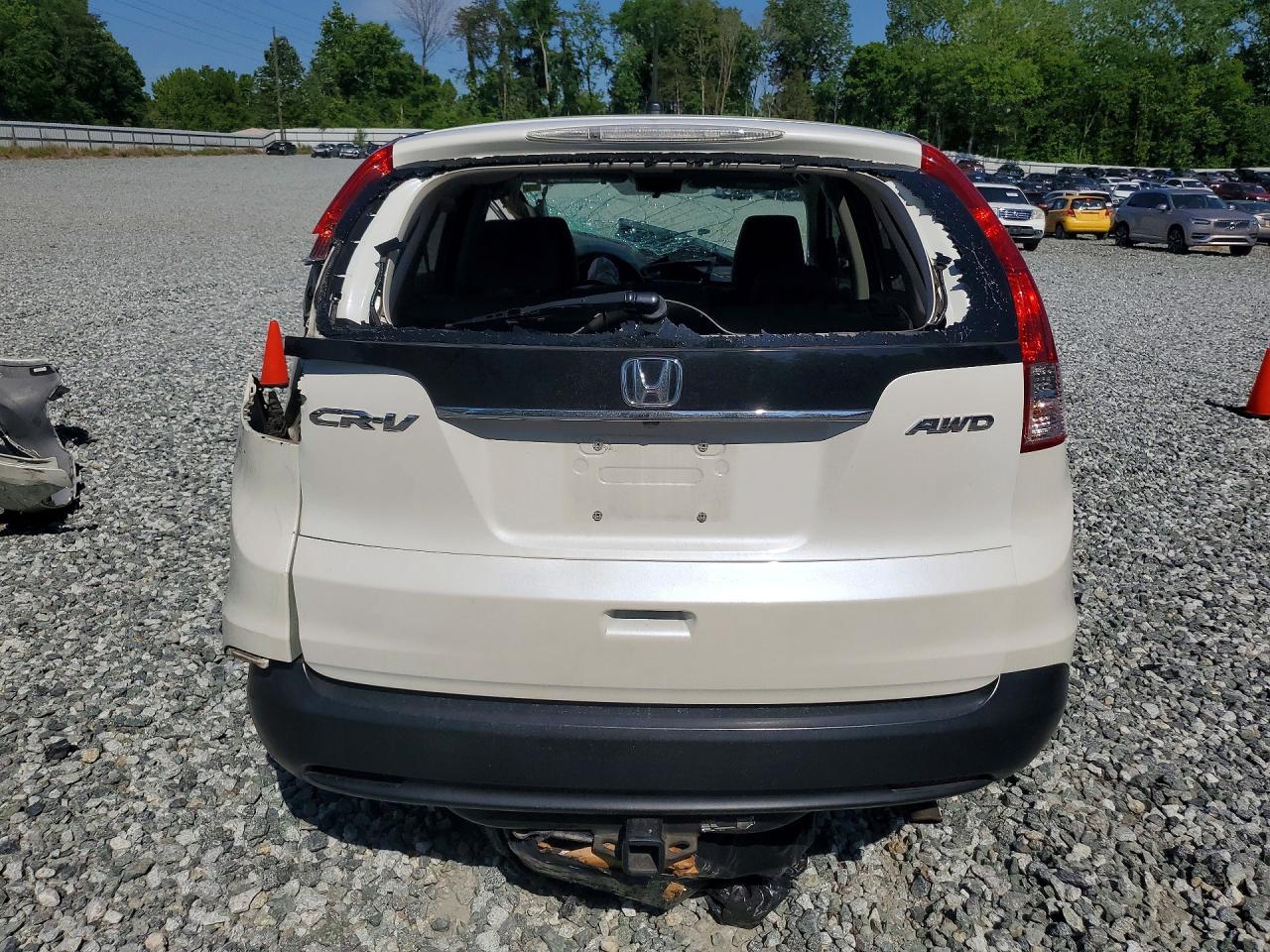 2012 Honda Cr-v Ex White vin: 5J6RM4H52CL042279