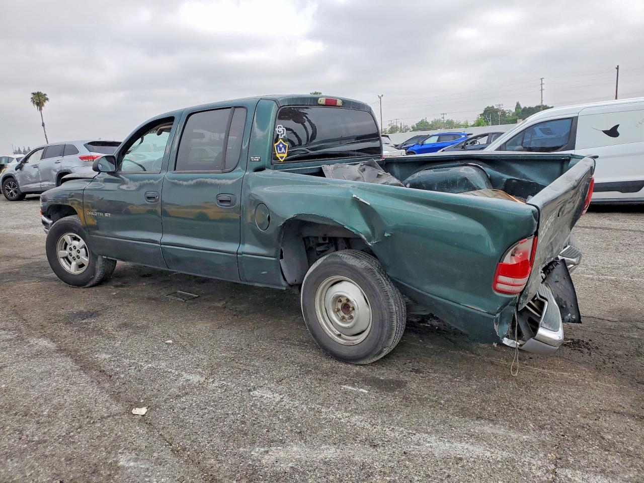 2001 Dodge Dakota Quad Зеленый vin: 1B7HL2AXX1S232306