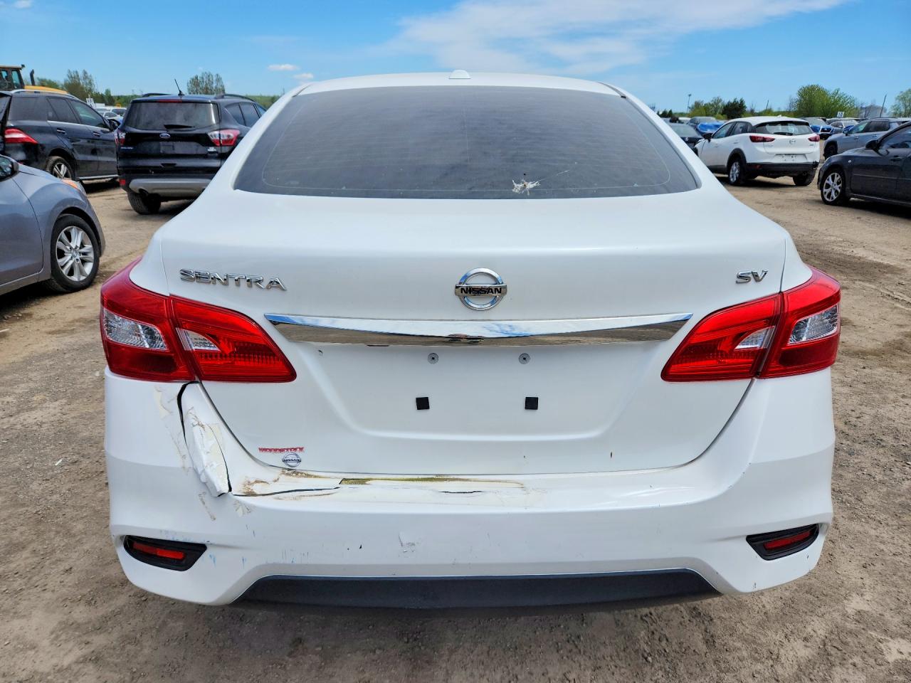 2019 Nissan Sentra S White vin: 3N1AB7AP8KY403108