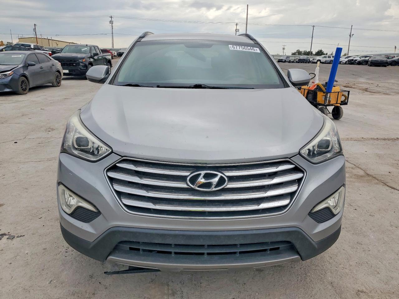 2014 Hyundai Santa Fe Gls Серебряный vin: KM8SM4HF1EU053556