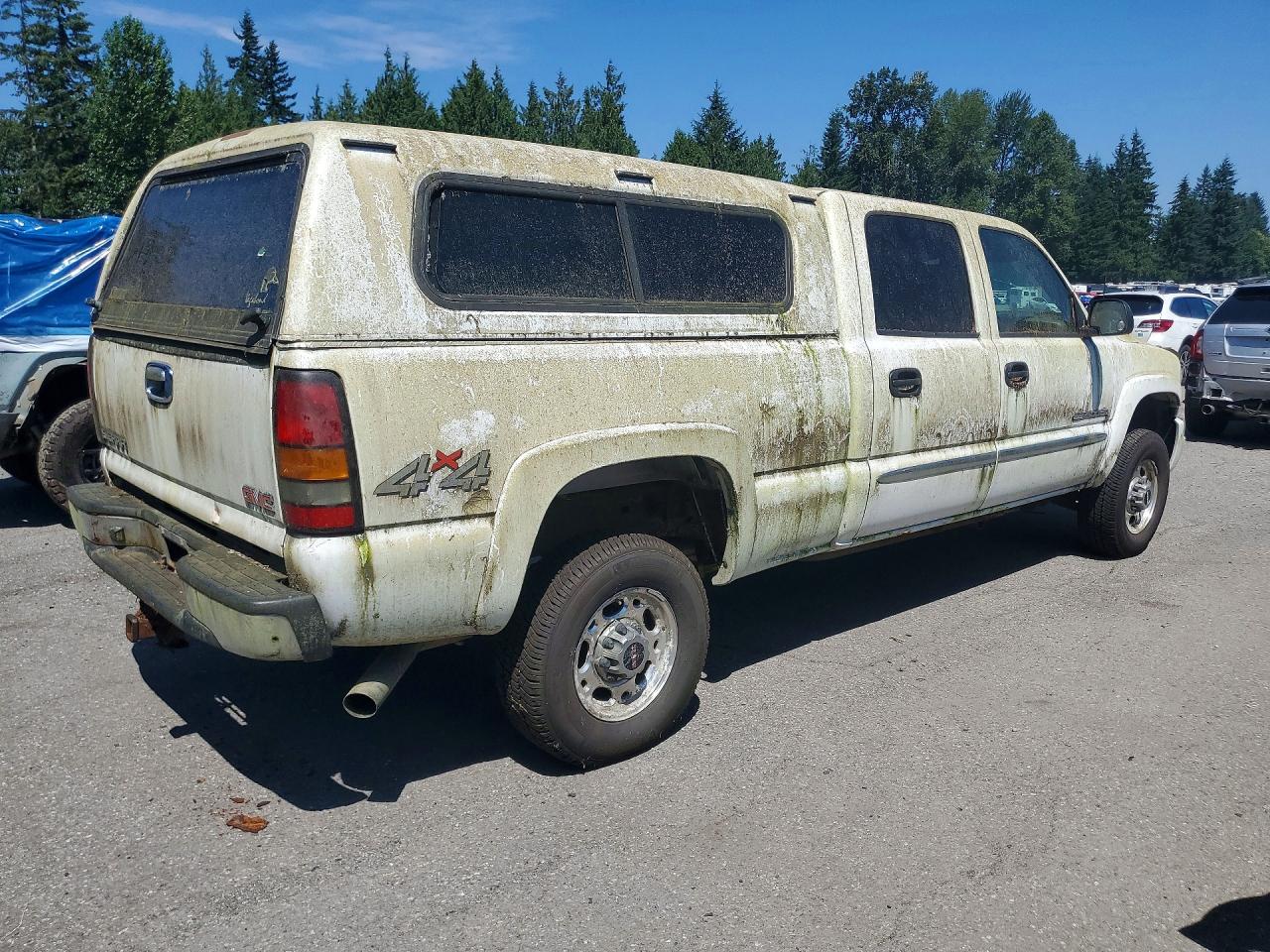2004 Gmc Sierra K2500 Heavy Duty White vin: 1GTHK23U84F259216