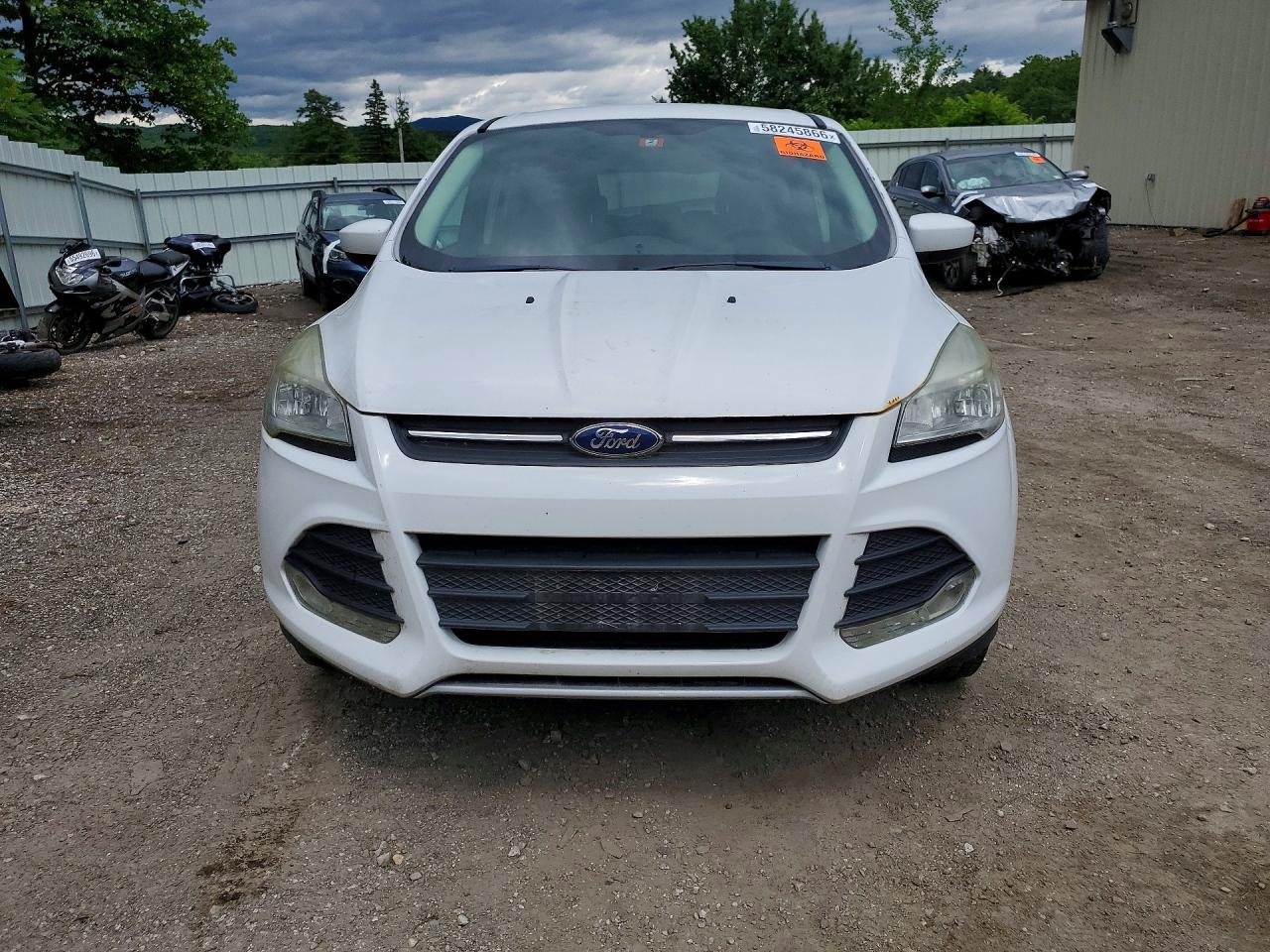 2014 Ford Escape Se White vin: 1FMCU0G95EUD38429