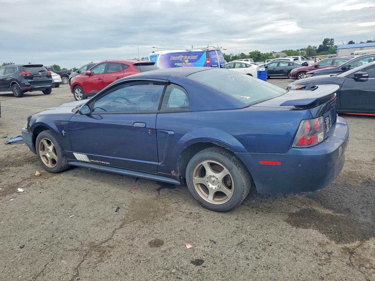 2003 Ford Mustang Синий vin: 1FAFP40443F317755