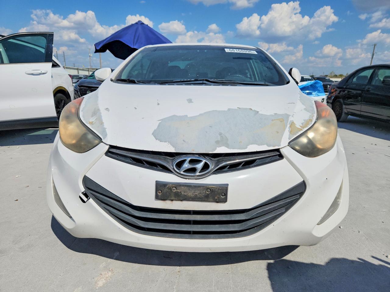 2013 Hyundai Elantra Coupe Gs White vin: KMHDH6AE4DU014386