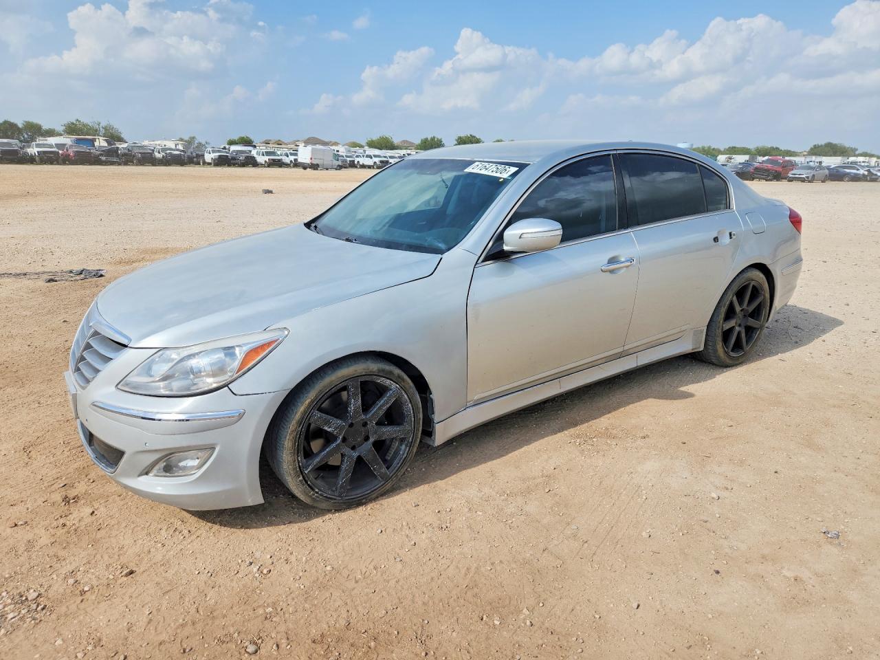 2013 Hyundai Genesis 3.8l Silver vin: KMHGC4DD4DU243086