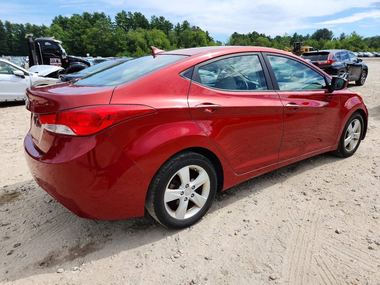 2013 Hyundai Elantra Gls Red vin: KMHDH4AE8DU617572