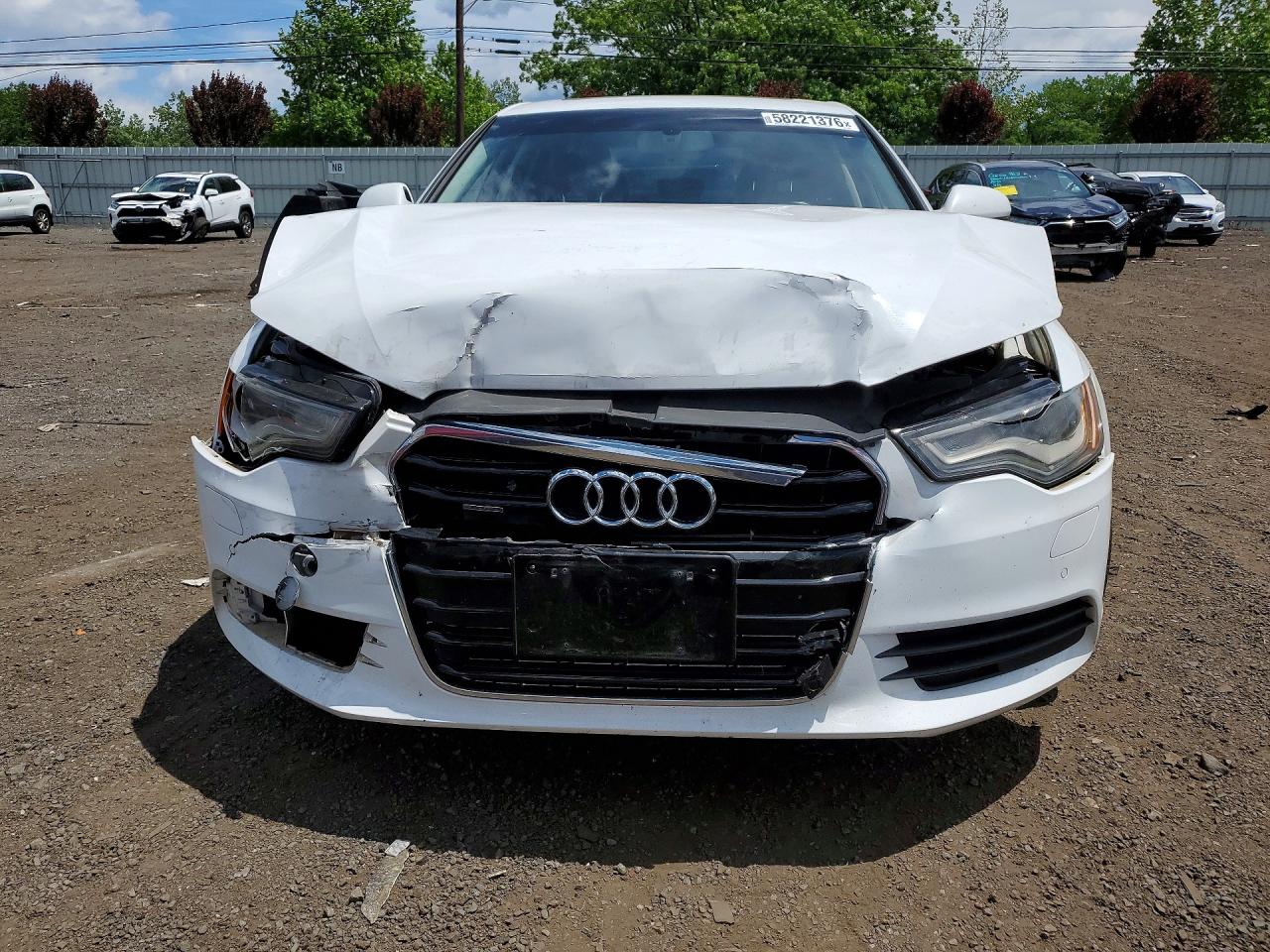 2013 Audi A6 Premium Plus White vin: WAUGFAFC5DN110200