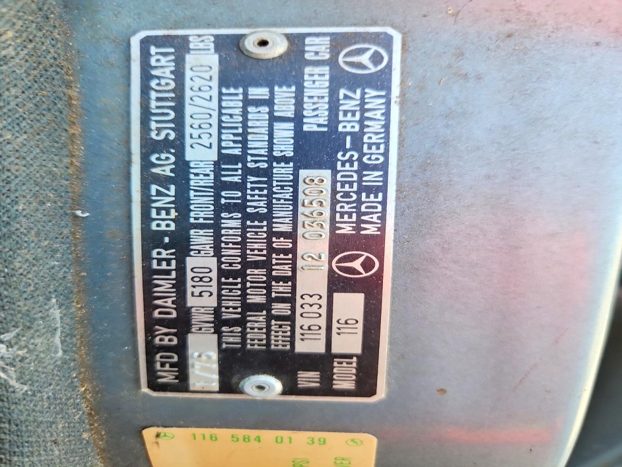 1975 Mercury 450 Sel Rwd 4.5 8 Gasoline Silver vin: 11603312036508